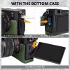 MUZIRI KINOKOO Protective Camera Case for Sony A7C II/A7C2/A7CM2/A7CR, Retro Genuine Leather Half Case for Sony Alpha 7C II/Alpha 7CR Camera with Hand Grip and Opening Bottom Design - Green view 4