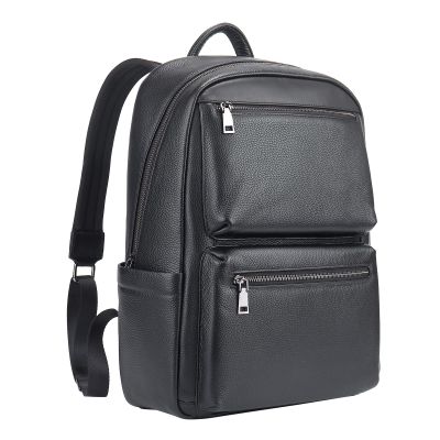 Algasan Leather Backpack for Men, Classy Cowhide Leather 15.6'' Laptop Backpack Extra Large Business Office Work Bag Travel Weekender Daypack