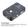 MECCANIXITY VGAx2 to VGA+USB-B+USBx2 Adapter KVM Computer Switch VGA Manual Switch 2 in 1 USB Interface for Printer, Computer view 3