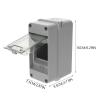 Charging Pile 2 Way Distribution Box Small Waterproof Case Din Rail Enclosure PC, ASDEHH231 view 3