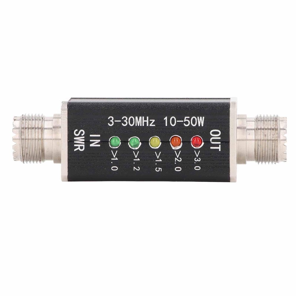 StandingMeter 10-50W with LED Indicator Mini Shortwave SWR Meter for Radio