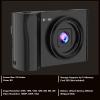 1080P 20MP Digital Camera, Small Portable Vlogging Camera, 2.8 inch Screen, 8X Digital Zoom, Multifunctional, 800mah Battery, Tripod Compatible (Black) view 3