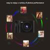 1080P 20MP Digital Camera, Small Portable Vlogging Camera, 2.8 inch Screen, 8X Digital Zoom, Multifunctional, 800mah Battery, Tripod Compatible (Black) view 4