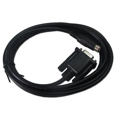 DOP(B)-DVP(9 Holes) Compatible DOP(B Series) Touch Screen Connect DVP Series PLC Communication Cable Cable Black 3m