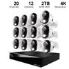 Night Owl 2-Way Audio 20 Channel DVR Video Home Security Camera System with (12) Wired 4K HD Indoor/Outdoor Deterrence Cameras and 2TB Hard Drive (Add up to 4 Wi-Fi Cameras) (12 Camera) view 2