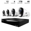 Night Owl 2-Way Audio 12 Channel DVR Video Home Security Camera System with (4) Wired 4K HD Indoor/Outdoor Deterrence Cameras and 2TB Hard Drive (Add up to 4 Wi-Fi Cameras) (4 Camera) view 2