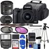 Canon EOS M50 Mark II Mirrorless Digital SLR with 15-45mm Lens Kit (Black) + 32GB Memory Card + 3 Piece Filter Kit, Tripod, Flash + Photography Bundle view 1