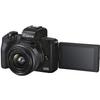 Canon EOS M50 Mark II Mirrorless Digital SLR with 15-45mm Lens Kit (Black) + 32GB Memory Card + 3 Piece Filter Kit, Tripod, Flash + Photography Bundle view 4
