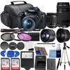 Canon EOS Rebel T7 DSLR Camera w/ 18-55mm Zoom Lens + 75-300mm Lens Kit | 24.1 Megapixels CMOS | HD Video + Wide Angle Lens + Telephoto Lens, 128GB Memory, 3PC Filter Kit, Tripod + More (35PC Bundle) (Renewed) view 1