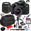 Canon EOS 2000D (Rebel T7) DSLR Camera w/EF-S 18-55mm F/3.5-5.6 Zoom is II Lens + 128GB Memory + Case + Tripod (20pc Bundle) (Renewed) view 1
