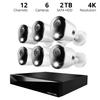 Night Owl 2-Way Audio 12 Channel DVR Video Home Security Camera System with (6) Wired 4K HD Indoor/Outdoor Deterrence Cameras and 2TB Hard Drive (Add up to 4 Wi-Fi Cameras) (6 Camera) view 2