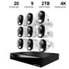 Night Owl 2-Way Audio 20 Channel DVR Video Home Security Camera System with (9) Wired 4K HD Indoor/Outdoor Deterrence Cameras and 2TB Hard Drive (Add up to 4 Wi-Fi Cameras) (9 Camera) view 2