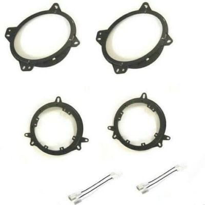 6x9 Front and 5.25"/6.5" Rear Door Speaker Install Bracket Mount Plates +Wire Harness Made for Subaru: 2018-2020 Crosstrek, 2017-2020 Impreza, 2015-2020 Legacy