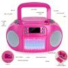 hPlay GC09 Kids Boombox, CD Player, Bluetooth connectivity for Smartphones, AUX, USB, Radio and MP3 connectivity, Sing Along Function, USB Power Adapter Included (Microphone not Included)- Pink view 4