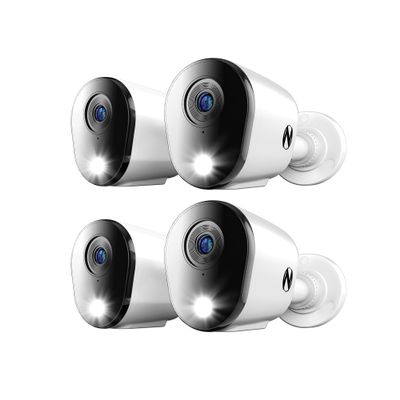 Night Owl Add On Wired 4K HD Indoor/Outdoor Deterrence Cameras with 2-Way Audio (4-Pack) (Requires Compatible DVR - Sold Separately) (4 Camera)