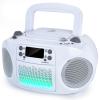 hPlay GC09 Kids Boombox, CD Player, Bluetooth connectivity for Smartphones, AUX, USB, Radio and MP3 connectivity, Sing Along Function, USB Power Adapter Included (Microphone not Included)- White view 1