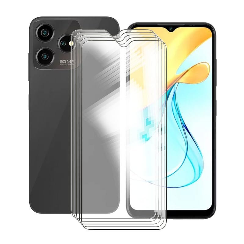 ZXLZKQ for ZTE Axon 50 Lite Tempered Glass Screen Protector, [5 Pack] 9H Hardness Protective Film for ZTE Axon 50 Lite (6.60"), High Clear, Anti Scratch, Bubble Free Tempered Glass Film