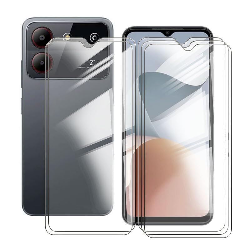ZXLZKQ for ZTE Blade A54 Tempered Glass Screen Protector, [5 Pack] 9H Hardness Protective Film for ZTE Blade A54 (6.60"), High Clear, Anti Scratch, Bubble Free Tempered Glass Film
