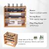 Wooden Router Shelf, Desktop WiFi Router Storage Box Modem Rack, Power Router Fences Standing Shelf Units, Cable Management Hider Box Organizer for Office and Home (Cherry Wood) view 3