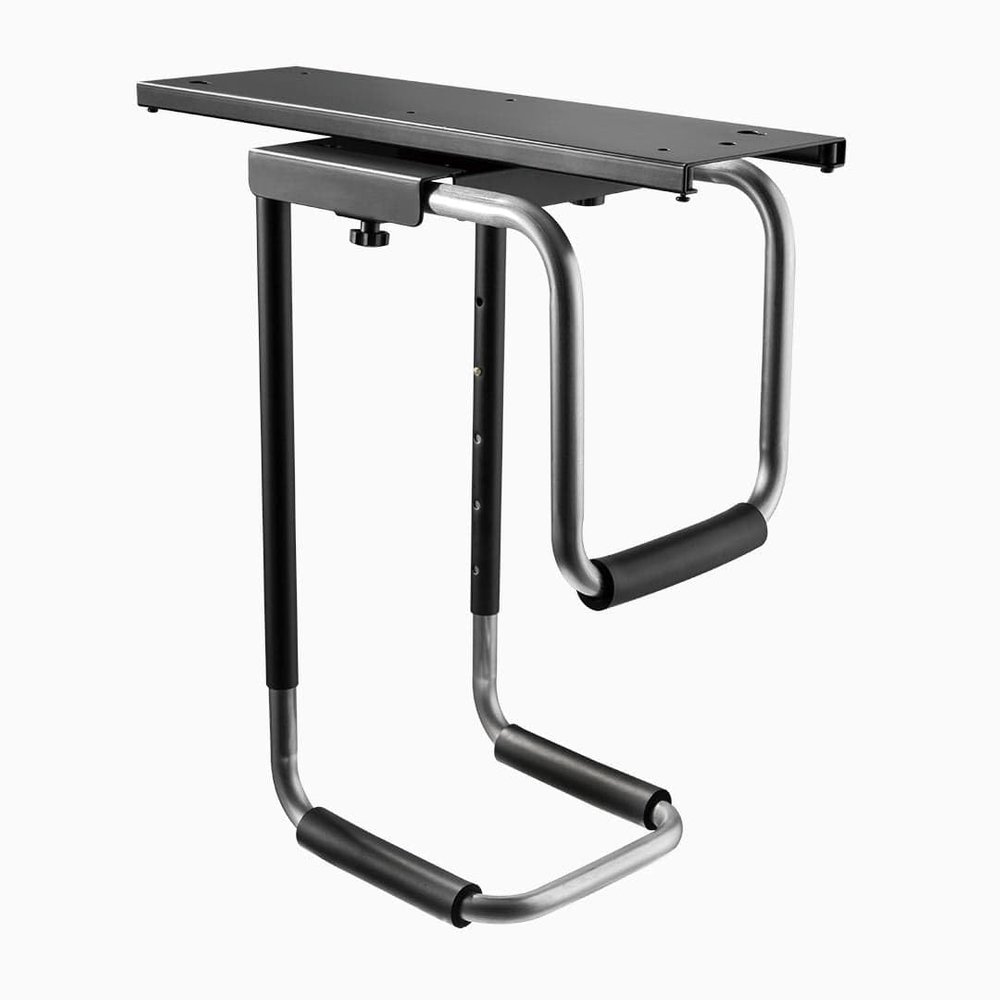 Desky Heavy Duty PC Mount  Under-Desk Adjustable CPU Holder with Sliding Track and 360 Swivel, Fits Towers up to 22lbs, Steel Construction for Secure Computer Mounting