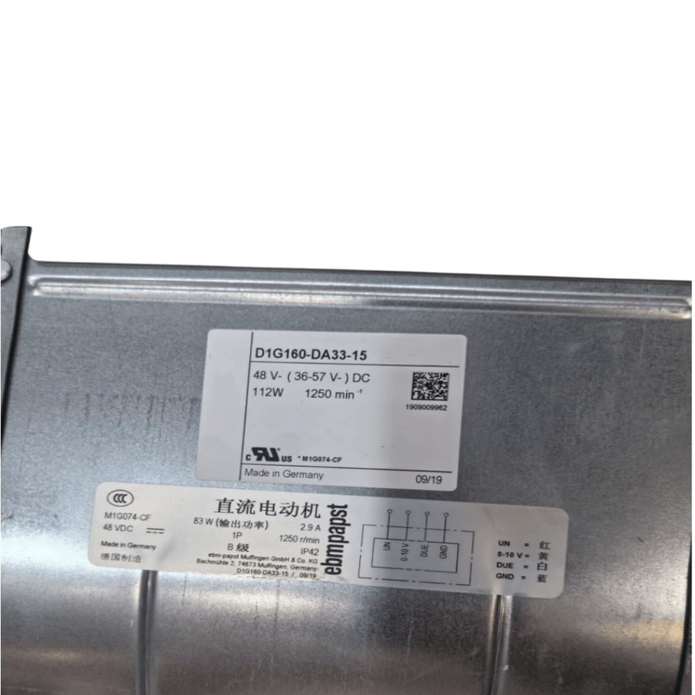 48V D1G160-DA33-15 M1G074-CF 112W DC Cooling Fan
