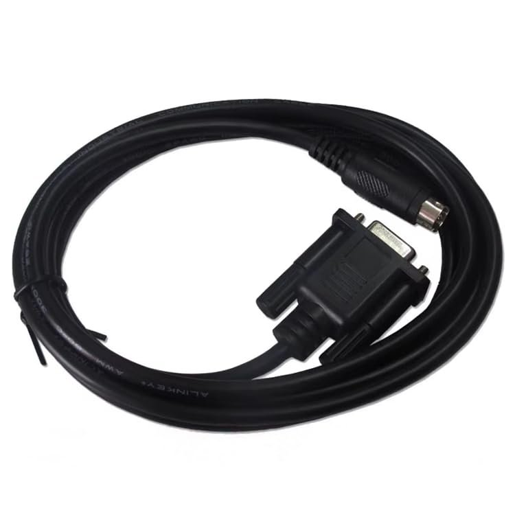 Suitable for OP320-FX Download Cable Text Display OP320 Connecting to FX1S,FX1N,FX2N,FX3U Series PLC Connecting Communication Cable Black: 3m