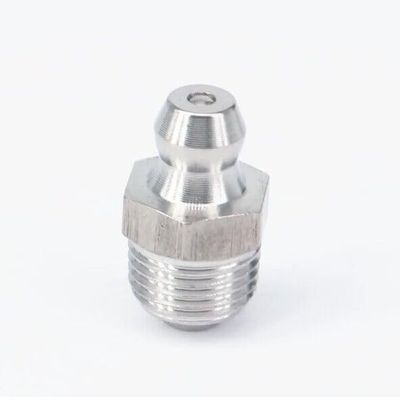 M6 x 0.75mm Metric Male Stainless Steel Grease Zerk Nipple Fitting for Grease Gun
