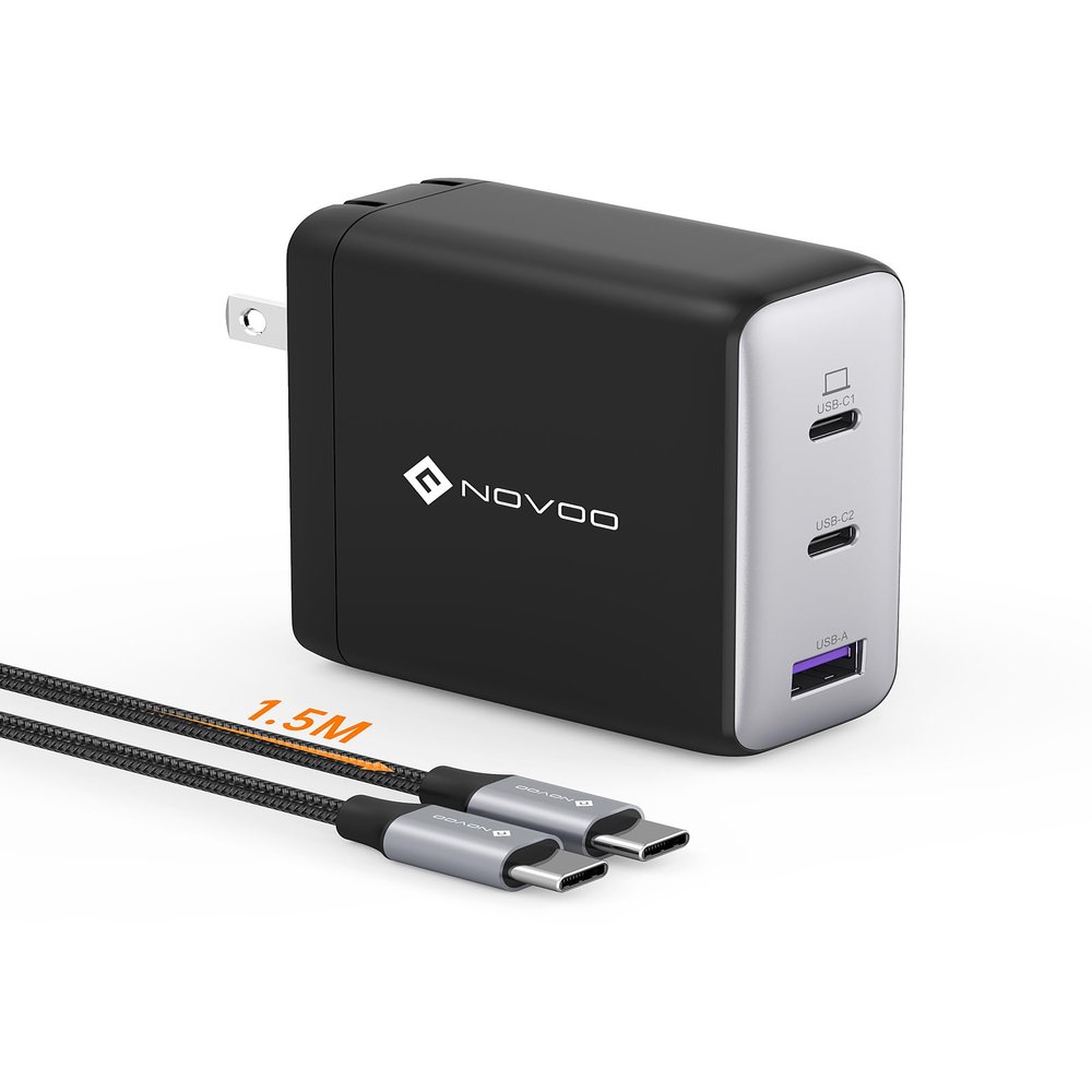 100W USB C Charger, 120W MacBook Pro Charger, 3-Port GaN Fast Charger with PD3.0, PPS, for MacBook pro & Air, ipad Air, iPhone 15, iPad, Laptops and All USB C Device
