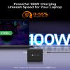 100W USB C Charger, 120W MacBook Pro Charger, 3-Port GaN Fast Charger with PD3.0, PPS, for MacBook pro & Air, ipad Air, iPhone 15, iPad, Laptops and All USB C Device view 3