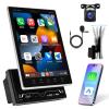 [2G+64G] 9.7 inch Android Vertical Double Din Car Stereo 2 Din Touch Screen CarPlay Radio Unit - Wireless Car Play/Android Auto/Bluetooth/1080P/SWC/GPS+AHD Backup Camera+MIC view 1