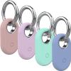 Rzttwl 4 Pack Holder Case Compatible with Samsung Galaxy SmartTag 2, Silicone GPS Tracker for Samsung Tag 2 with Key Ring, Anti-Lost Tag2 Protective Case for Keys(Green,Pink,Purple,Blue) view 1