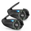 EJEAS Q8 Motorcycle Helmet Bluetooth Intercom, New Mesh 3.0 Group Intercom System with Music Sharing and Channel Switching for 6 Riders Talking at The Same Time (2 Pack) view 1