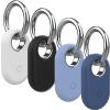 Rzttwl 4 Pack Holder Case Compatible with Samsung Galaxy SmartTag 2, Silicone GPS Tracker for Samsung Tag 2 with Key Ring, Anti-Lost Tag2 Protective Case for Keys(Black,White,Blue,Blue) view 1