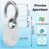 Rzttwl 4 Pack Holder Case Compatible with Samsung Galaxy SmartTag 2, Silicone GPS Tracker for Samsung Tag 2 with Key Ring, Anti-Lost Tag2 Protective Case for Keys(Black,White,Blue,Blue) view 2