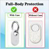 Rzttwl 4 Pack Holder Case Compatible with Samsung Galaxy SmartTag 2, Silicone GPS Tracker for Samsung Tag 2 with Key Ring, Anti-Lost Tag2 Protective Case for Keys(Black,White,Blue,Blue) view 3