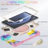 360 Rotation Case for Galaxy Tab A9 8.7'' 2023 SM-X110/X115/X117with Shoulder Strap Rotatable Kickstand/Handle Rugged Silicone Child Protective CoverColorful Pink view 3