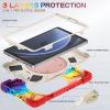 360 Rotation Case for Galaxy Tab A9 8.7'' 2023 SM-X110/X115/X117with Shoulder Strap Rotatable Kickstand/Handle Rugged Silicone Child Protective CoverColorful Red view 4