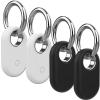 Rzttwl 4 Pack Holder Case Compatible with Samsung Galaxy SmartTag 2, Silicone GPS Tracker for Samsung Tag 2 with Key Ring, Anti-Lost Tag2 Protective Case for Keys(Black,Black,White,White) view 1