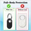Rzttwl 4 Pack Holder Case Compatible with Samsung Galaxy SmartTag 2, Silicone GPS Tracker for Samsung Tag 2 with Key Ring, Anti-Lost Tag2 Protective Case for Keys(Black,Black,White,White) view 3
