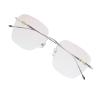 VisionGlobal Pure Titanium Frame for men/women Blue Light Blocking,Hand-set Diamond Fashion Glasses (Silver Brown, 3.50 Magnification) view 1