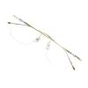 VisionGlobal Pure Titanium Frame for men/women Blue Light Blocking,Hand-set Diamond Fashion Glasses (Golden Clear, 1.00 Magnification) view 1