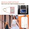 360 Rotation Case for Galaxy Tab A9 8.7'' 2023 SM-X110/X115/X117with Shoulder Strap Rotatable Kickstand/Handle Rugged Silicone Child Protective CoverPink view 3