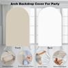 Aerdce Blue Teddy Bear Arched Fabric Backdrop Cover We Can Bearly Wait to Meet You Arch Backdrop Stand Covers for Birthday Baby Shower Party Photoshoot(Only Cover) view 4