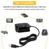 OBD Power Cable for Dash Camera Charger OBD2 to USB Cable, 24 Hours Surveillance/Acc Mode with Switch Button OBD2 Power Adapter to USB C OBDII Adapter Hardwire Charger 12-36V to 5V Type C USB Port view 4