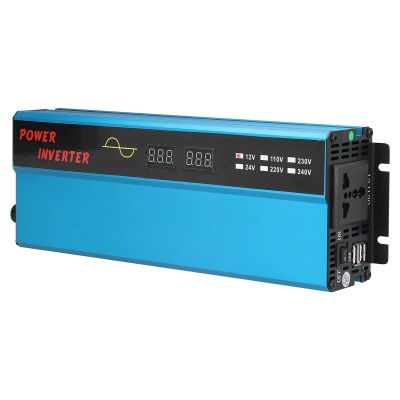 1000W Car Power Inverter, Lightweight Solar Power Inverter, Sine Waving Inverter Vehicle Adapter Plug Outlet for Laptop Computer (12V to 110V-Blue)