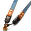 Handmade Leather Camera Strap - Quick Release Buckle - Made from Veg Tan leather, hand-dyed color. (Scooter Blue) view 2