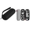 AGPTEK Carrying Case Holder for Digital Voice Recorders and Apple Pencil, Elastic Strap Sleeve Pocket Protective Zipper Hard Case for Stylus Pen and Electronic Accessories, Black+Grey view 1