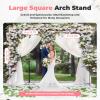 10 X 20 FT Background Stand, Heavy Duty Backdrop Stand Pipe Kit with Steel Base, Rectangular Telescopic Wedding Arch for Wedding Birthday Party Photo Booth Background Photography Decoration view 3