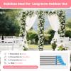 10 X 20 FT Background Stand, Heavy Duty Backdrop Stand Pipe Kit with Steel Base, Rectangular Telescopic Wedding Arch for Wedding Birthday Party Photo Booth Background Photography Decoration view 4