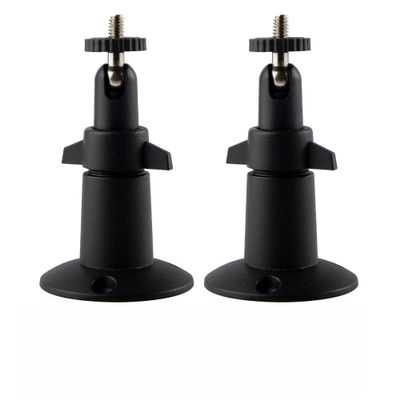 Security Camera Mount Bracket for Camera with 1/4 Screw Head Wall Mount Compatible with Ring Stick Up Cam Wired/Battery and Ring Indoor Cam Baby Monitor,360 Degree Adjustable (Black 2 Pack)